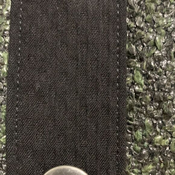 Cabi #3036 Mixed Media Black Green Metallic Snap Front Jacket Size Medium - Picture 5 of 17